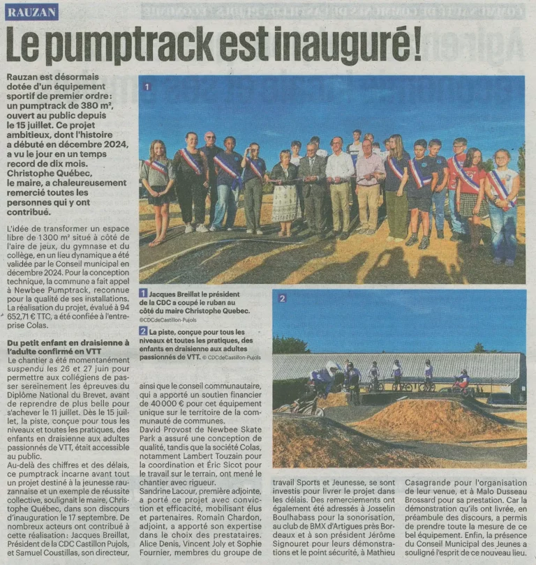 Le Résistant - inauguration pumptrack 25 septembre 25